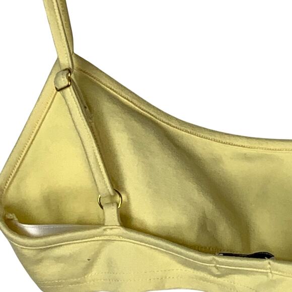Danielle Bernstein Butter Yellow Bralette Size M Minimalist Loungewear - Picture 3 of 7